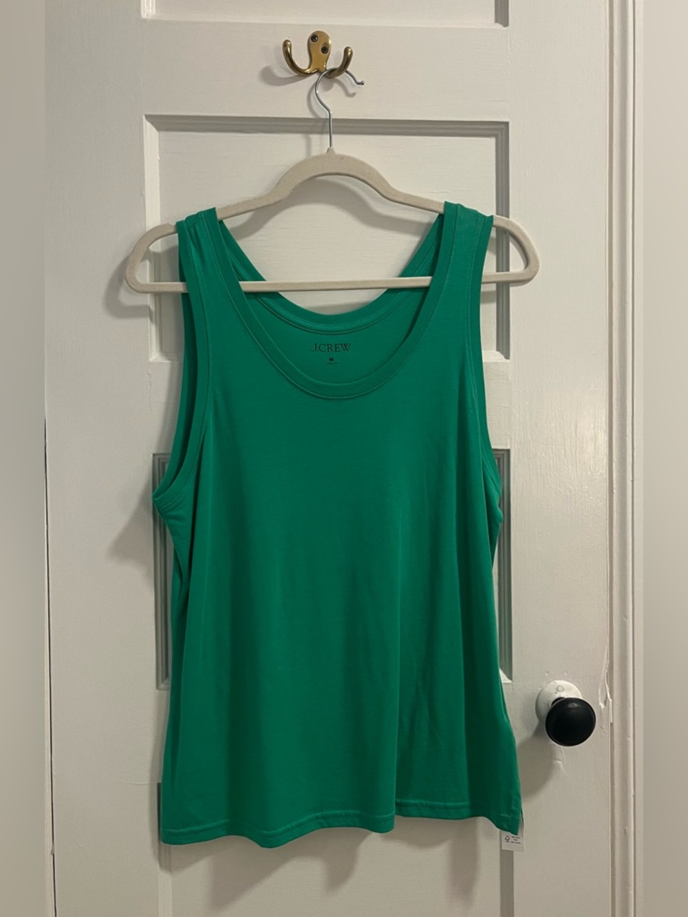 NWT J. Crew Size Medium Emerald Green Scoop Neck Tank Top